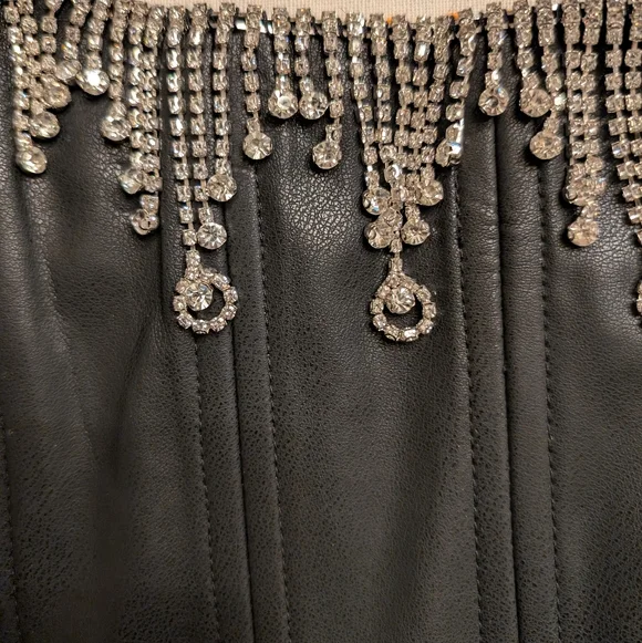 Nightclub Sexy Akira Underbust Corset With Elegant Jewel Fringe. Zip Back Size M - Picture 5 of 5